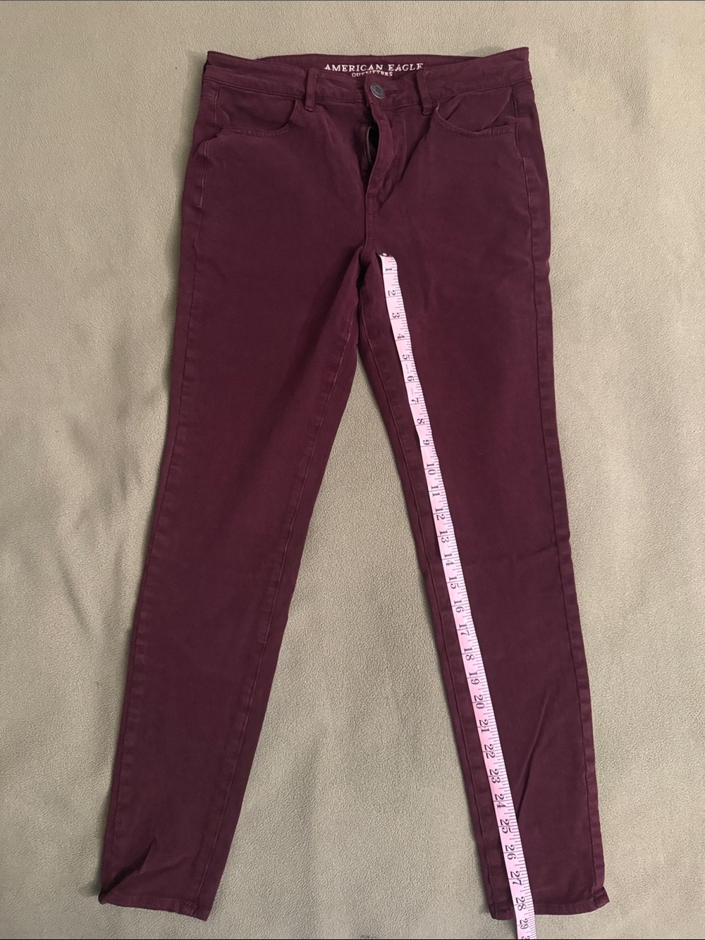 American Eagle Outfitters Burgundy High-Rise Skinny Jeggings